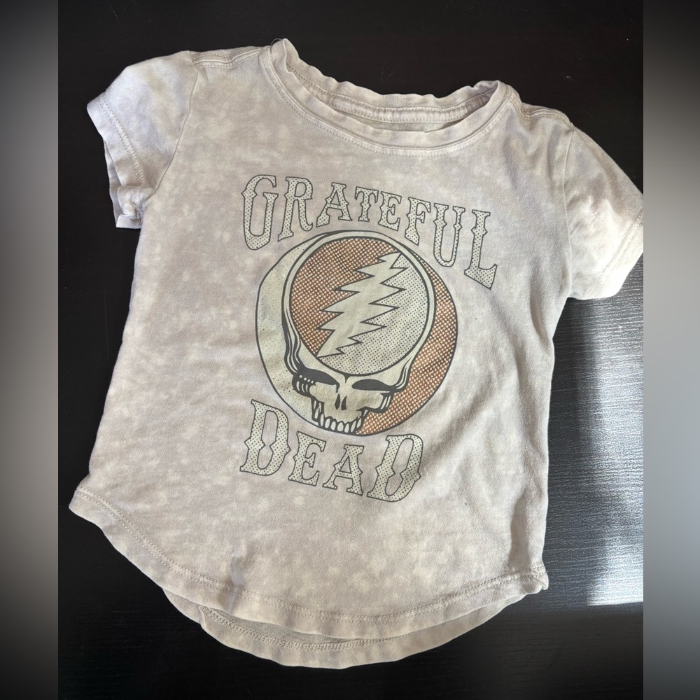 Grateful Dead Kids Short Sleeve Tee - Light Beige Tie-Dye